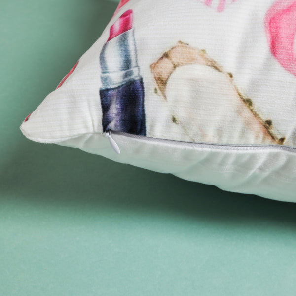 White And Pink Cushion Case