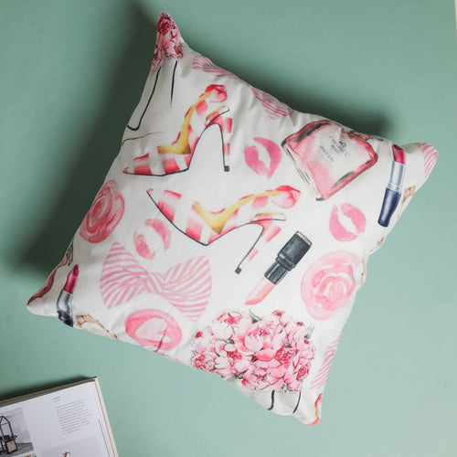 White And Pink Cushion Case