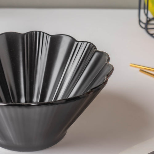 Black Berry Ramen Bowl 600 ml - Soup bowl, ceramic bowl, ramen bowl, serving bowls, salad bowls, noodle bowl | Bowls for dining table & home decor