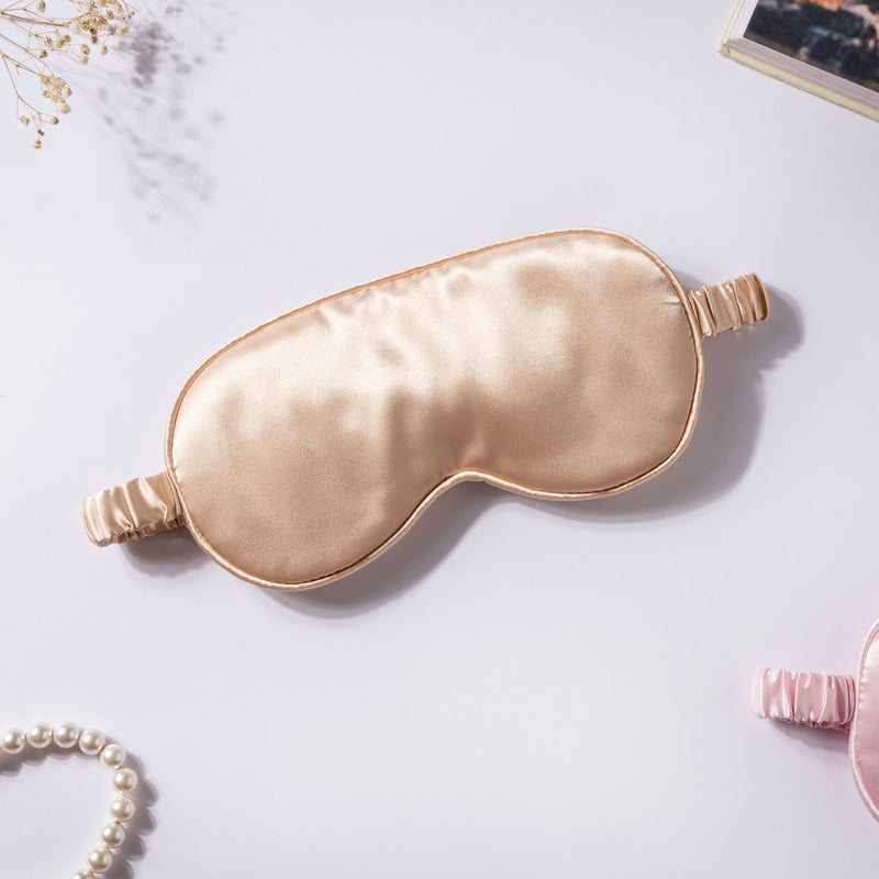 Luxury Sleep Satin Eye Mask Beige