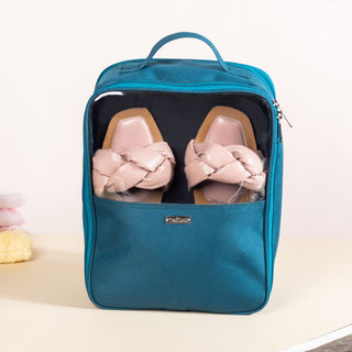 Shoe Travel Bag Teal 9x12 Inch Waterproof