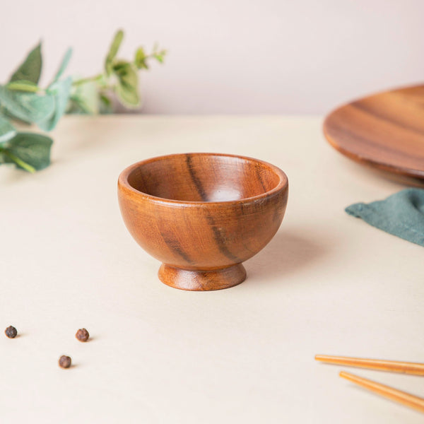 Acacia Round Dip Bowl - Bowl, ceramic bowl, dip bowls, chutney bowl, dip bowls ceramic | Bowls for dining table & home decor 