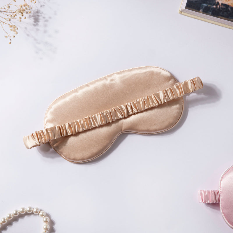 Luxury Sleep Satin Eye Mask Beige