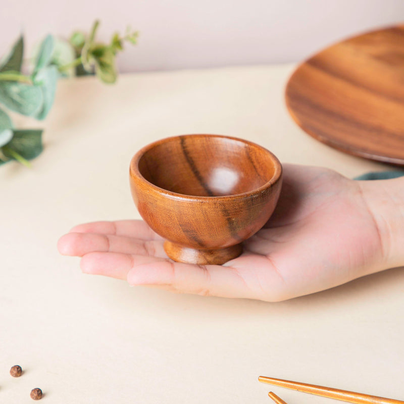 Acacia Round Dip Bowl - Bowl, ceramic bowl, dip bowls, chutney bowl, dip bowls ceramic | Bowls for dining table & home decor 