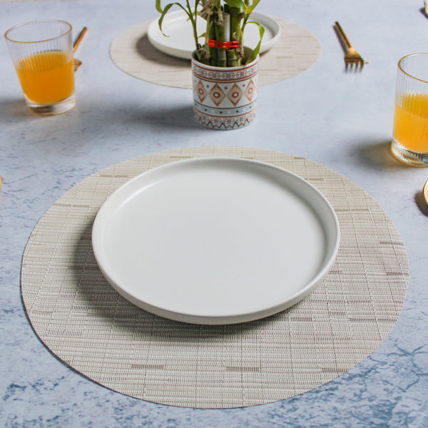 Round Placemat Cream Set of 4