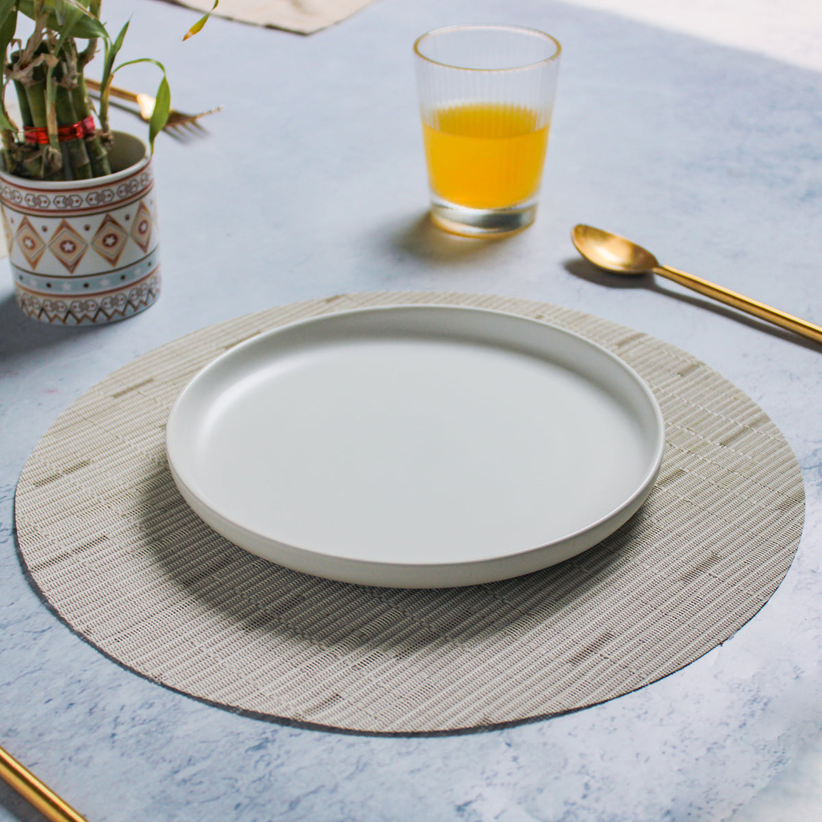 Round Placemat Cream Set of 4