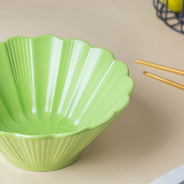 Green Goblet Ramen Bowl 600 ml - Soup bowl, ceramic bowl, ramen bowl, serving bowls, salad bowls, noodle bowl | Bowls for dining table & home decor