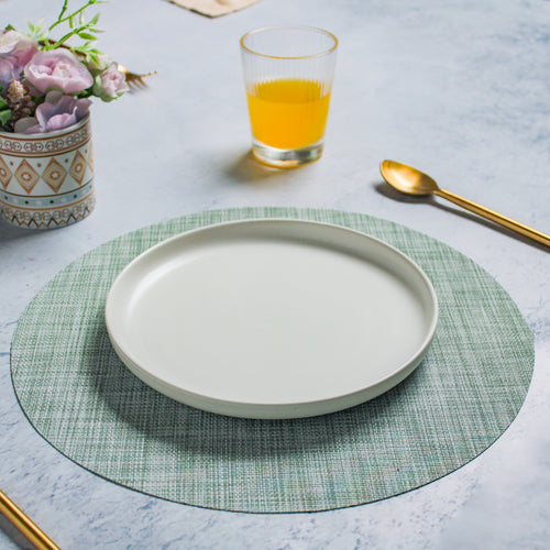 Round Placemat Solid Set of 4 - Mint Grey