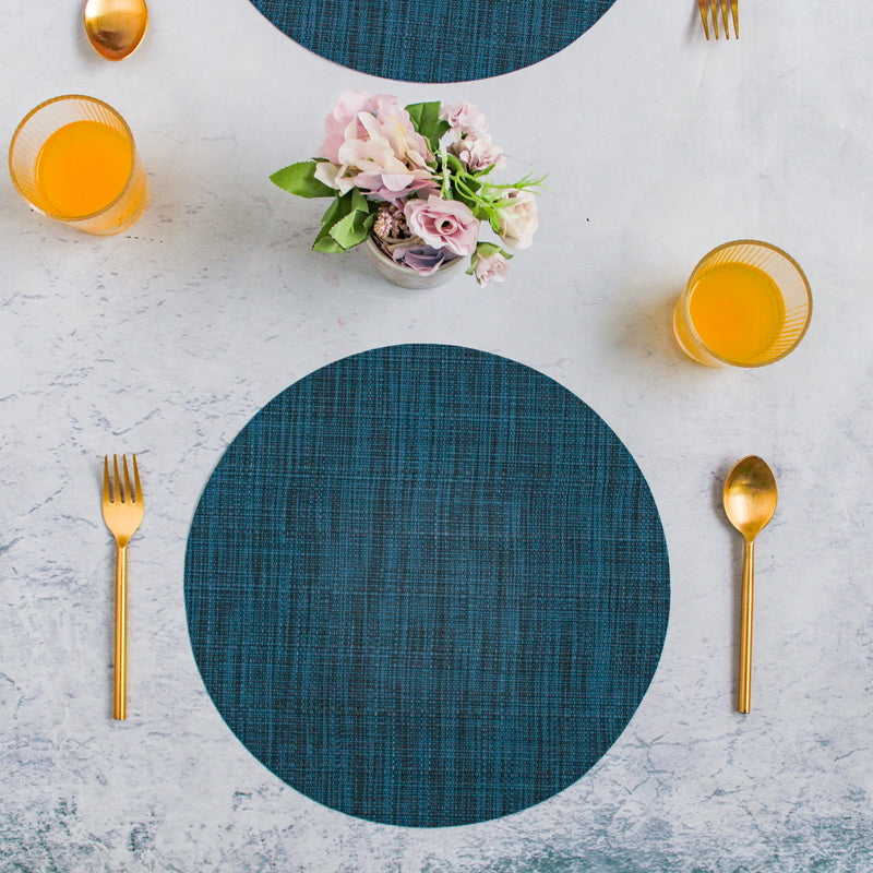 Round Placemat Blue Set of 4