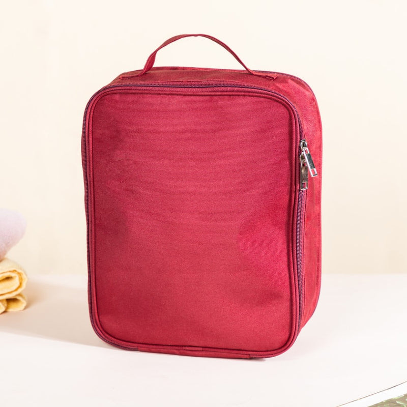 Waterproof Shoe Storage Bag Maroon 9x12 Inch