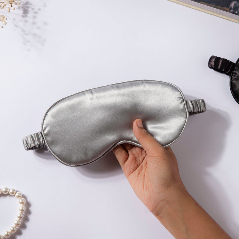 Luxury Sleep Satin Eye Mask Grey