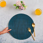 Round Placemat Solid Set of 4 - Blue