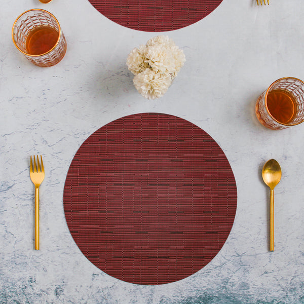 Round Placemat Maroon Set of 4