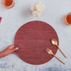 Round Placemat Maroon Set of 4