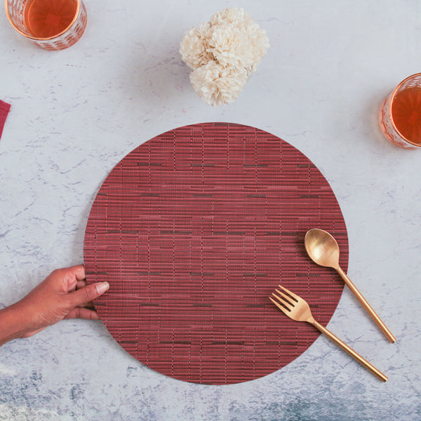 Round Placemat Maroon Set of 4