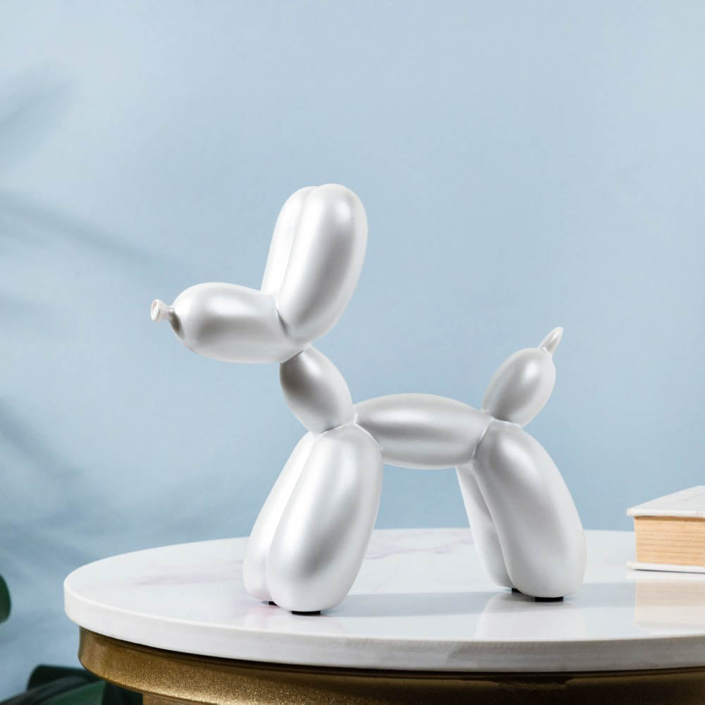 Home Décor - Balloon Dog In White For Room Décor |Nestasia