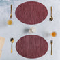 Oval Table Mat Set of 2 - Maroon