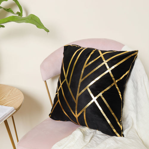 Black And Gold Cushion Case