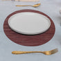 Oval Table Mat Maroon Set of 2