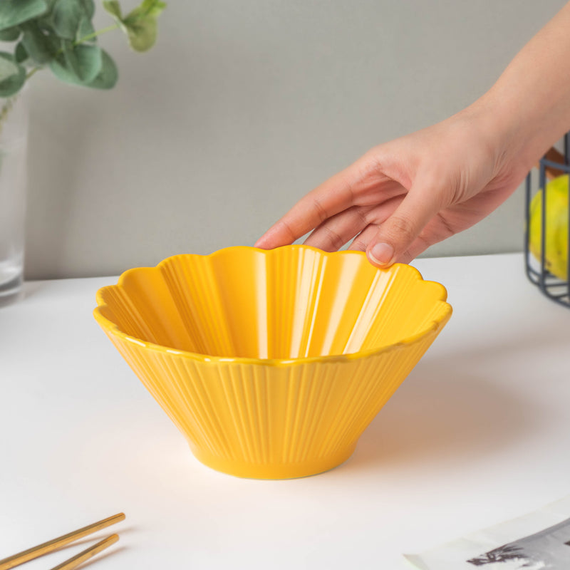 Sunny Side Up Ramen Bowl 600 ml - Soup bowl, ceramic bowl, ramen bowl, serving bowls, salad bowls, noodle bowl | Bowls for dining table & home decor