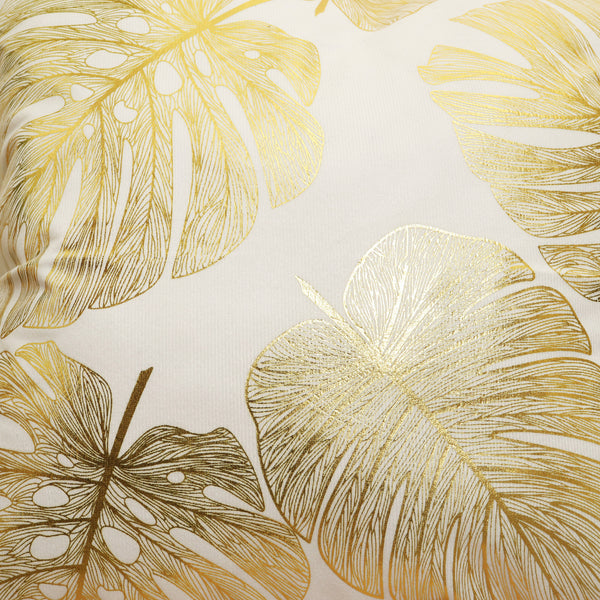 Gold Leaf Pattern Cushion Case