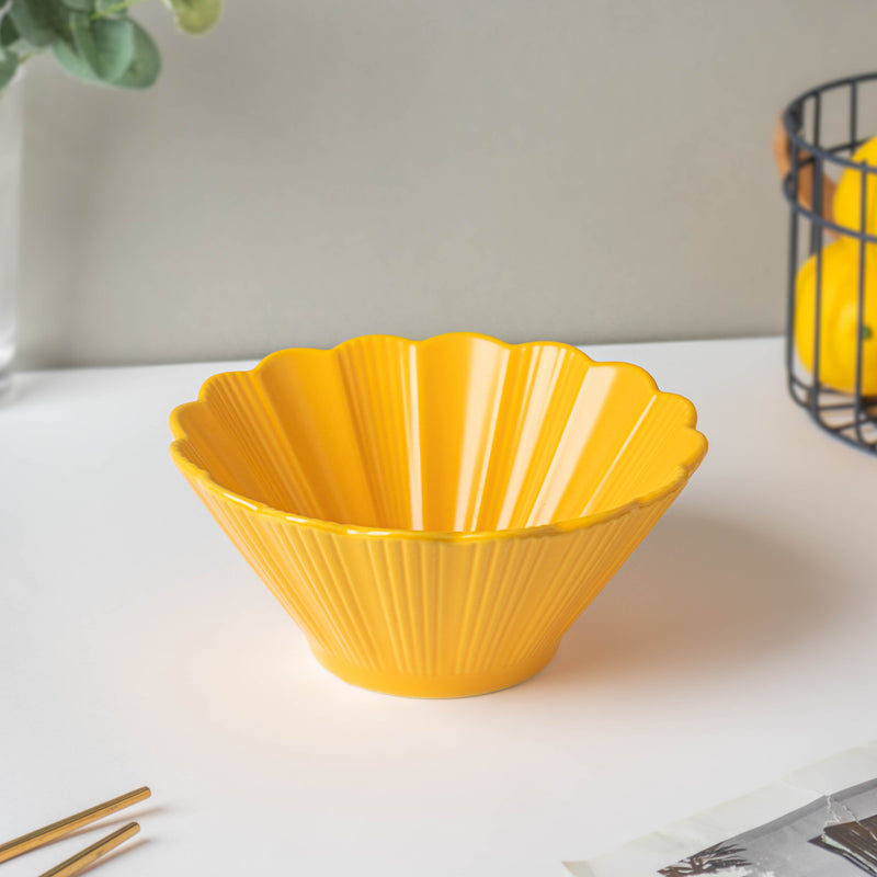 Sunny Side Up Ramen Bowl 600 ml - Soup bowl, ceramic bowl, ramen bowl, serving bowls, salad bowls, noodle bowl | Bowls for dining table & home decor