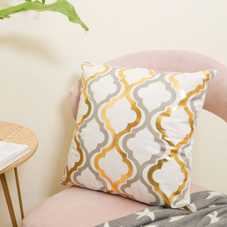 White And Gold Cushion Case