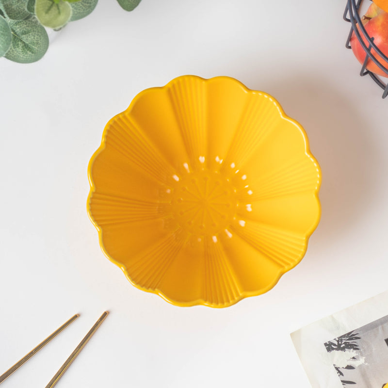 Sunny Side Up Ramen Bowl 600 ml - Soup bowl, ceramic bowl, ramen bowl, serving bowls, salad bowls, noodle bowl | Bowls for dining table & home decor