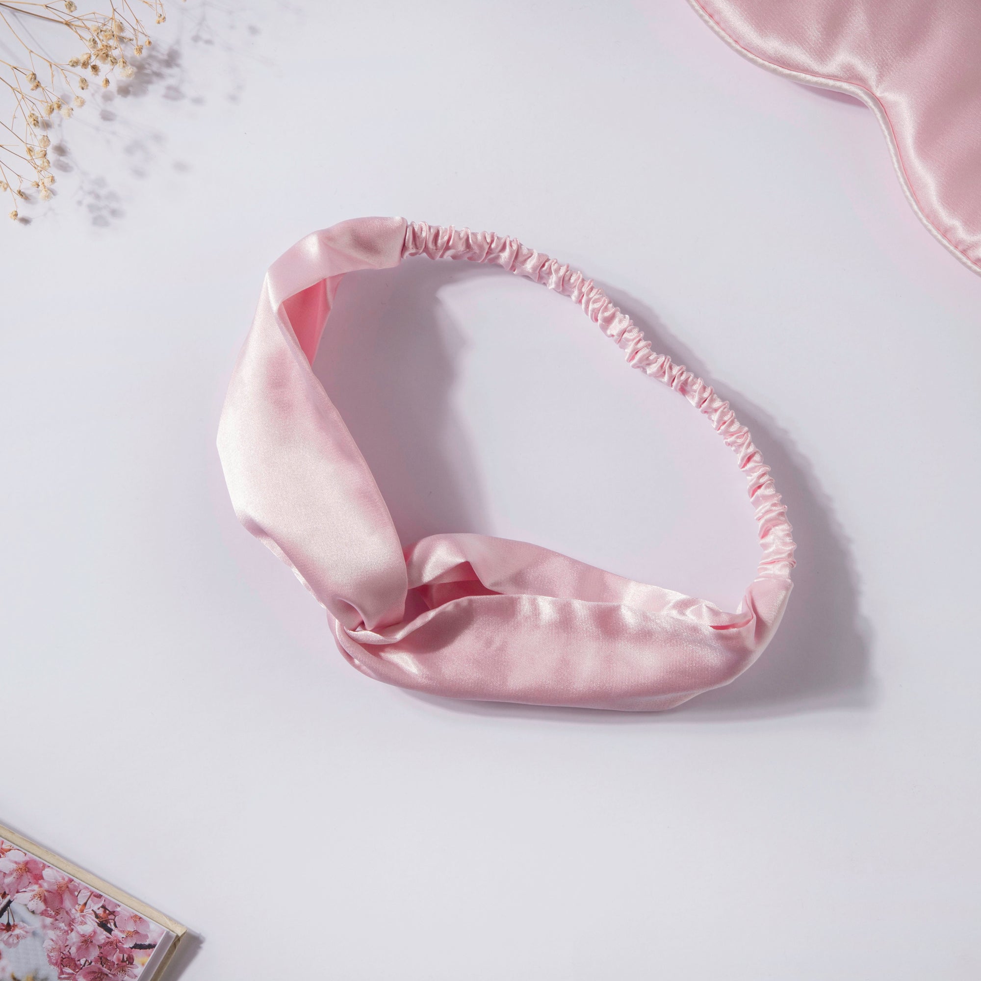 Cotton Candy Pink Satin Hair Band - Main Image