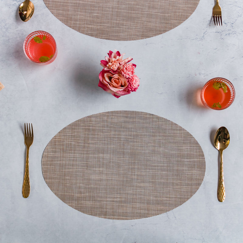 Oval Dining Table Mat - Beige
