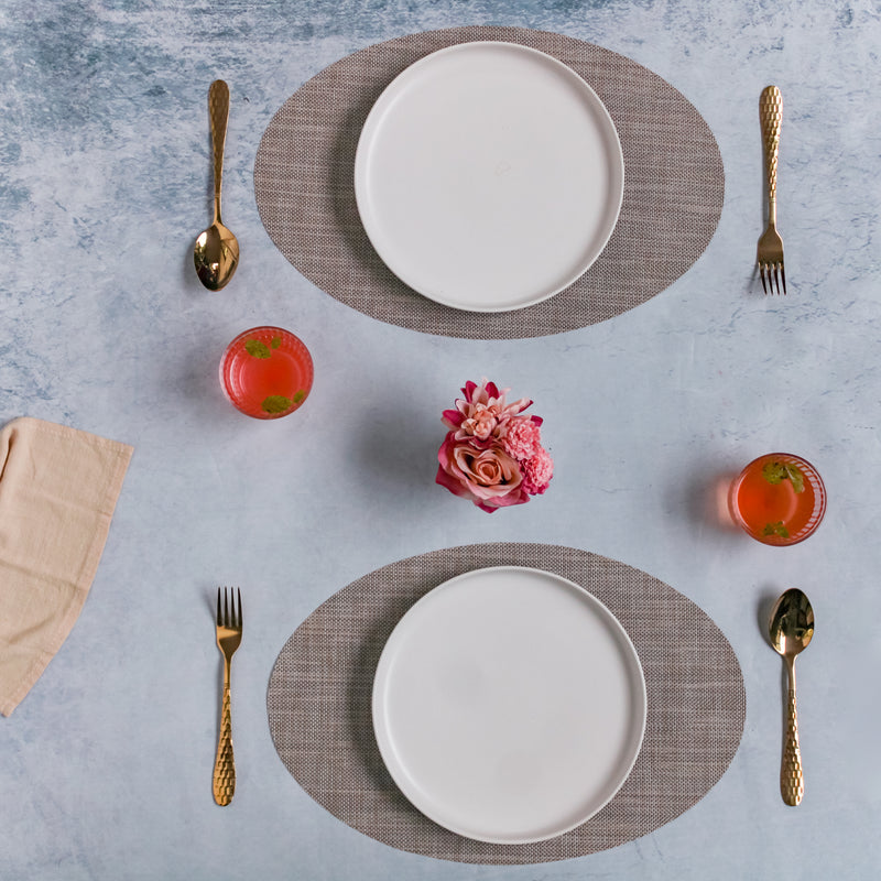 Oval Dining Table Mat - Beige