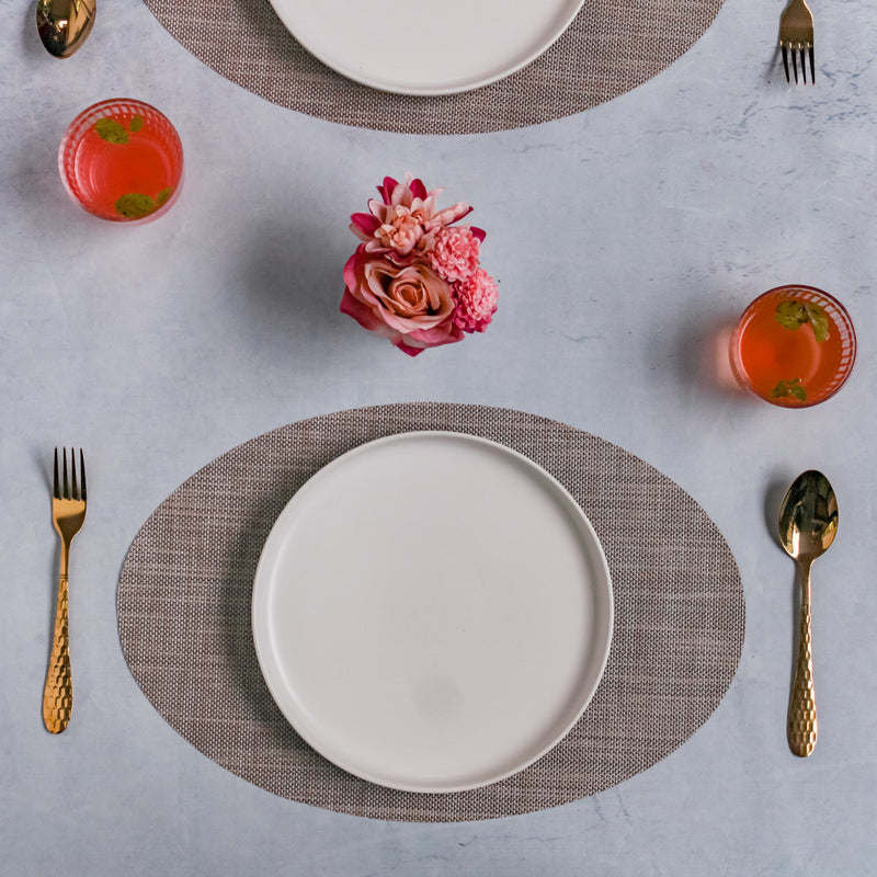 Oval Dining Table Mat - Beige