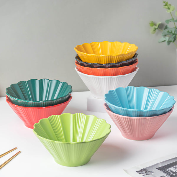 Black Berry Ramen Bowl 600 ml - Soup bowl, ceramic bowl, ramen bowl, serving bowls, salad bowls, noodle bowl | Bowls for dining table & home decor
