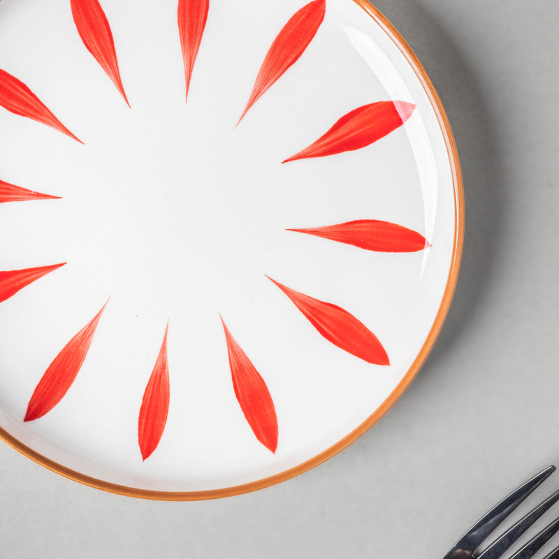 Teardrop Snack Plate Red 6 Inch - Serving plate, snack plate, dessert plate | Plates for dining & home decor