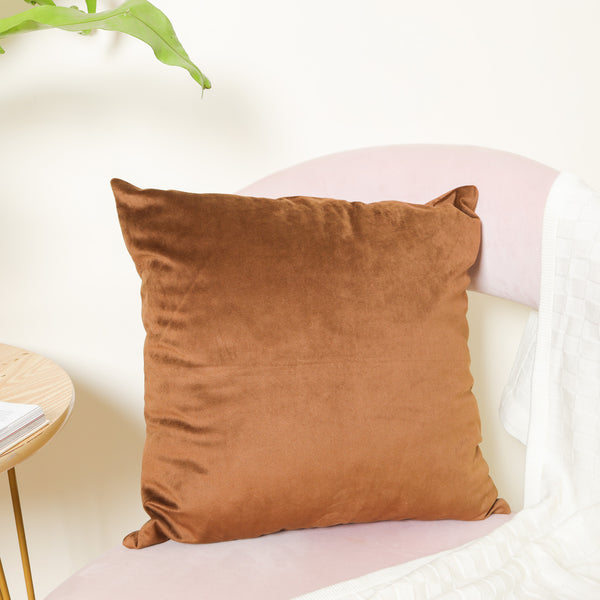 Brown Velvet Cushion Case