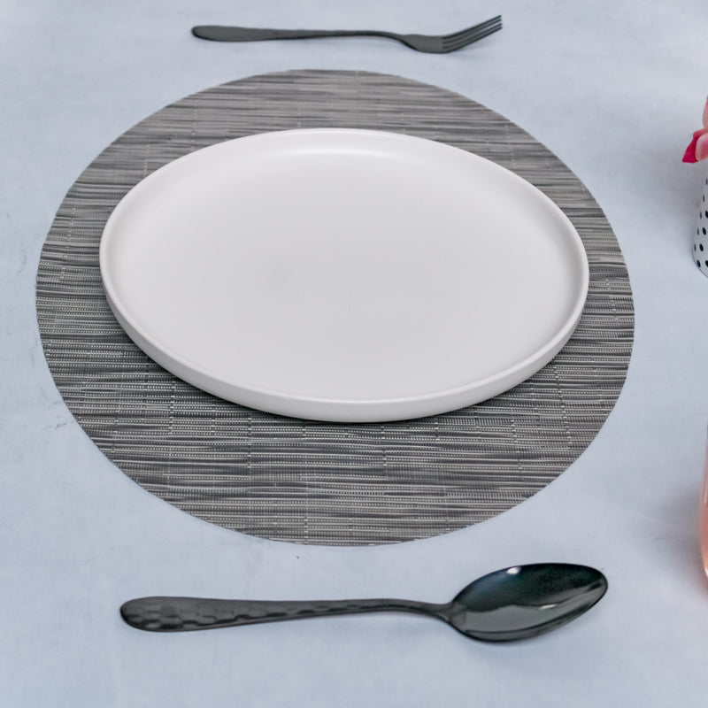 Oval Table Mat Set of 2 - Grey