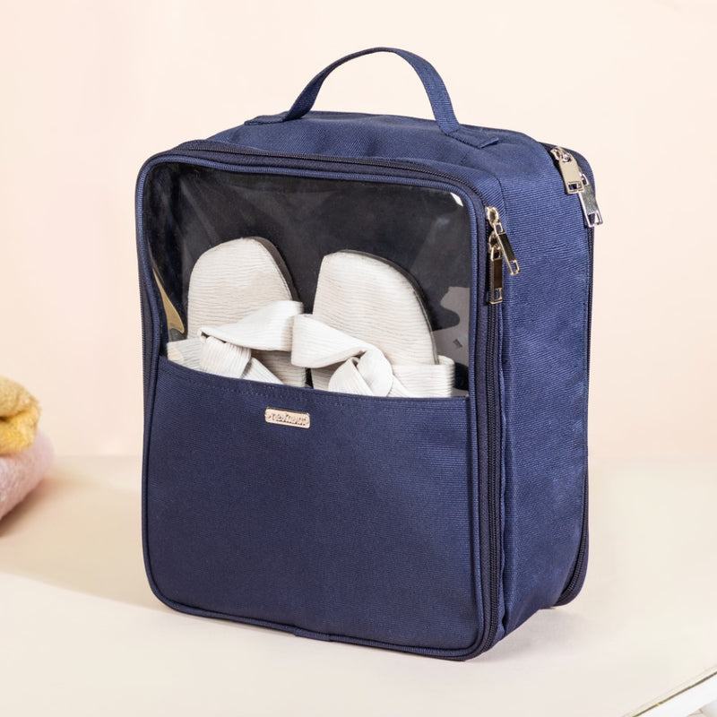 Shoe Bag Navy Blue 9x12 Inch Ultra Lightweight