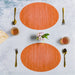 Oval Table Mat Set of 2 - Orange