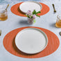 Oval Table Mat Orange Set of 2