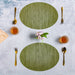 Oval Table Mat Set of 2 - Green
