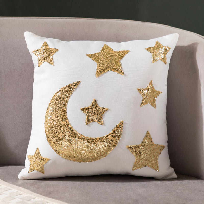 Festive Celestial Cushion Cover Set Of 2 16x16 Inch