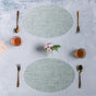 Oval Dining Table Mat - Mint Grey