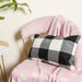 Black Checkered Bed Pillow Cover