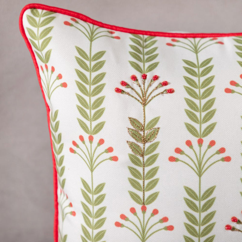 Hand Embroidered Cushion Cover Set Of 2 16 x 16 Inch