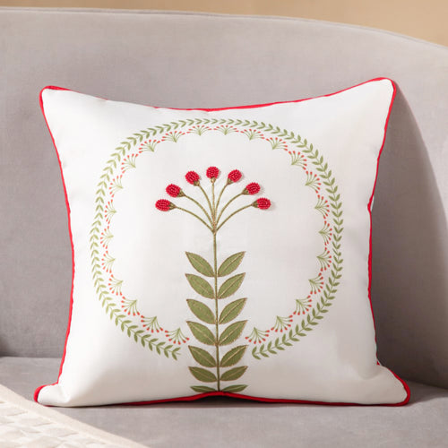 Hand Embroidered Cushion Cover Set Of 2 16 x 16 Inch