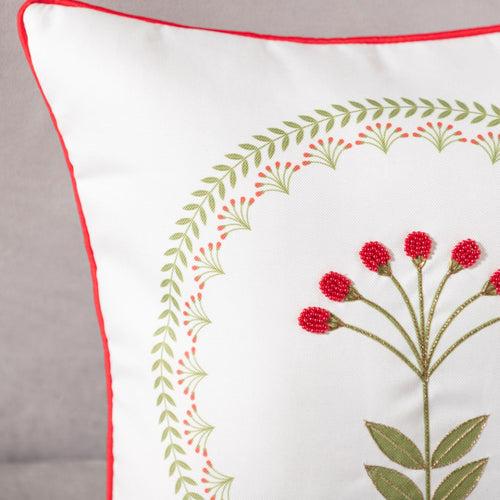 Hand Embroidered Cushion Cover Set Of 2 16 x 16 Inch