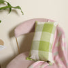 Green Checkered Bed Pillow Cover