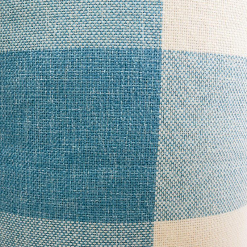Blue Checkered Bed Pillow Cover