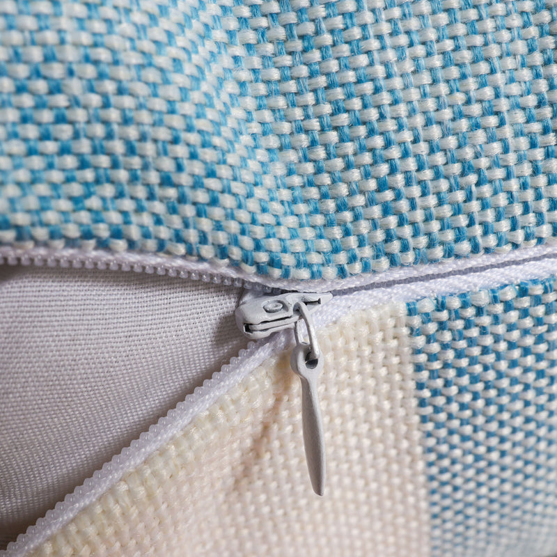 Blue Checkered Bed Pillow Cover