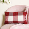 Red Checkered Bed Pillow Cover
